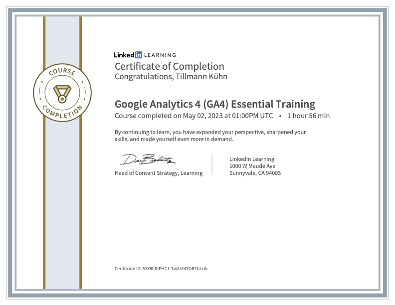 CertificateOfCompletion_Google Analytics 4 GA4 Essential Training-2